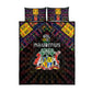 Mauritius Roots Quilt Bed Set African Pride in Fingerprint and Tribal Colors
