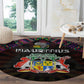 Mauritius Roots Round Carpet African Pride in Fingerprint and Tribal Colors