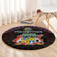 Mauritius Roots Round Carpet African Pride in Fingerprint and Tribal Colors