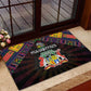 Mauritius Roots Rubber Doormat African Pride in Fingerprint and Tribal Colors