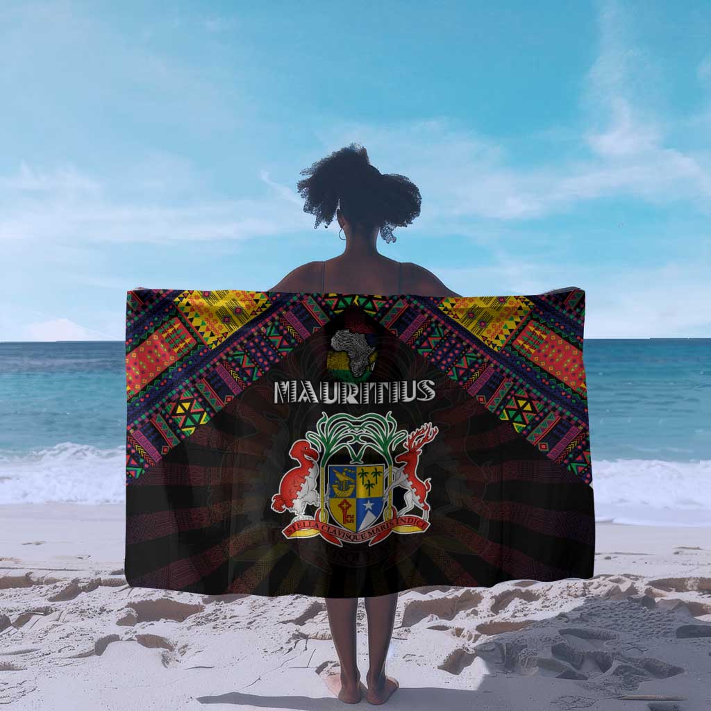 Mauritius Roots Sarong African Pride in Fingerprint and Tribal Colors