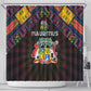 Mauritius Roots Shower Curtain African Pride in Fingerprint and Tribal Colors