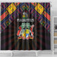 Mauritius Roots Shower Curtain African Pride in Fingerprint and Tribal Colors