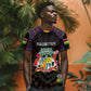 Personalized Mauritius Roots T shirt African Pride in Fingerprint and Tribal Colors