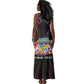 Personalized Mauritius Roots Tank Maxi Dress African Pride in Fingerprint and Tribal Colors