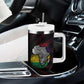Mauritius Roots Tumbler With Handle African Pride in Fingerprint and Tribal Colors