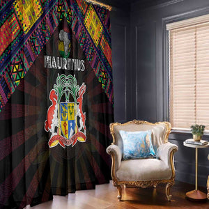 Mauritius Roots Window Curtain African Pride in Fingerprint and Tribal Colors