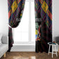 Mauritius Roots Window Curtain African Pride in Fingerprint and Tribal Colors