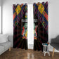 Mauritius Roots Window Curtain African Pride in Fingerprint and Tribal Colors