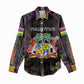 Personalized Mauritius Roots Women Casual Shirt African Pride in Fingerprint and Tribal Colors