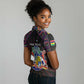 Personalized Mauritius Roots Women Polo Shirt African Pride in Fingerprint and Tribal Colors