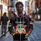 Personalized Mauritius Roots Zip Hoodie African Pride in Fingerprint and Tribal Colors