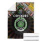 Comoros Roots Blanket African Pride in Fingerprint and Tribal Colors