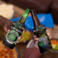 Comoros Roots 4 in 1 Can Cooler Tumbler African Pride in Fingerprint and Tribal Colors