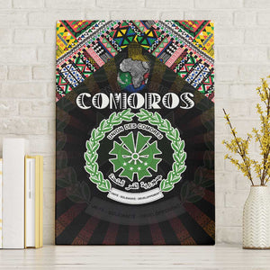 Comoros Roots Canvas Wall Art African Pride in Fingerprint and Tribal Colors