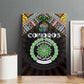 Comoros Roots Canvas Wall Art African Pride in Fingerprint and Tribal Colors