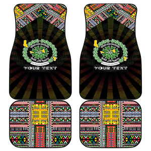 Comoros Roots Car Mats African Pride in Fingerprint and Tribal Colors