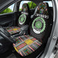 Comoros Roots Car Seat Cover African Pride in Fingerprint and Tribal Colors