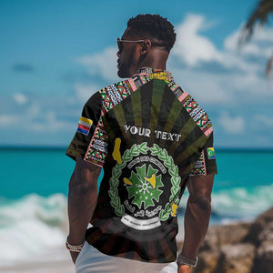 Personalized Comoros Roots Hawaiian Shirt African Pride in Fingerprint and Tribal Colors