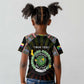 Personalized Comoros Roots Kid T shirt African Pride in Fingerprint and Tribal Colors