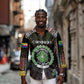 Personalized Comoros Roots Long Sleeve Button Shirt African Pride in Fingerprint and Tribal Colors