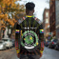 Personalized Comoros Roots Long Sleeve Shirt African Pride in Fingerprint and Tribal Colors