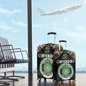 Comoros Roots Luggage Cover African Pride in Fingerprint and Tribal Colors