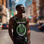 Personalized Comoros Roots Men Tank Top African Pride in Fingerprint and Tribal Colors