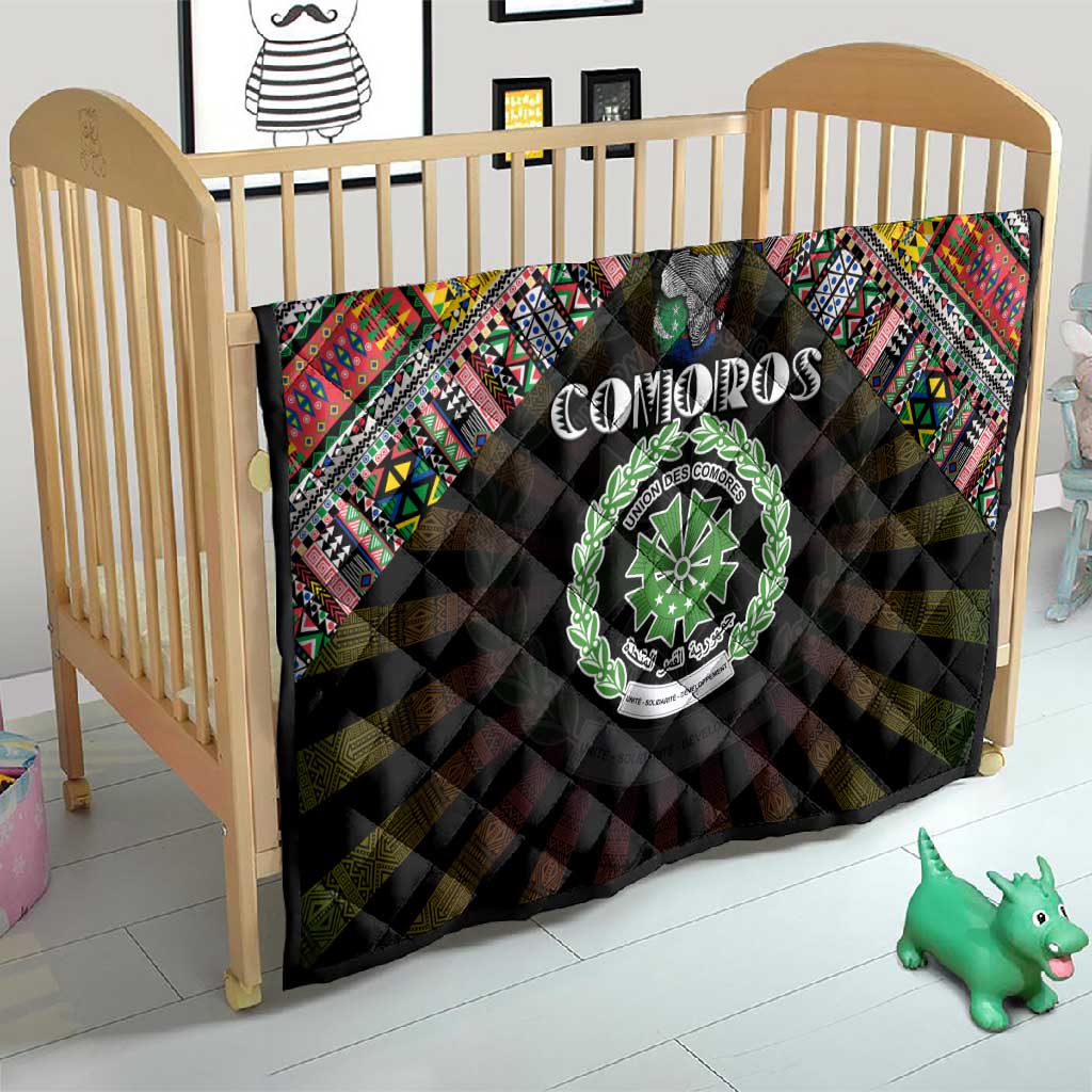 Comoros Roots Quilt African Pride in Fingerprint and Tribal Colors