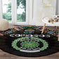 Comoros Roots Round Carpet African Pride in Fingerprint and Tribal Colors