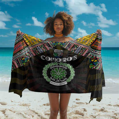 Comoros Roots Sarong African Pride in Fingerprint and Tribal Colors
