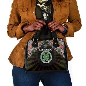 Comoros Roots Shoulder Handbag African Pride in Fingerprint and Tribal Colors
