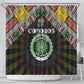 Comoros Roots Shower Curtain African Pride in Fingerprint and Tribal Colors