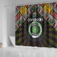 Comoros Roots Shower Curtain African Pride in Fingerprint and Tribal Colors