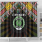 Comoros Roots Shower Curtain African Pride in Fingerprint and Tribal Colors