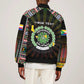 Personalized Comoros Roots Sleeve Zip Bomber Jacket African Pride in Fingerprint and Tribal Colors