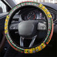 Comoros Roots Steering Wheel Cover African Pride in Fingerprint and Tribal Colors