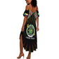 Personalized Comoros Roots Summer Maxi Dress African Pride in Fingerprint and Tribal Colors