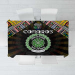 Comoros Roots Tablecloth African Pride in Fingerprint and Tribal Colors