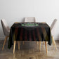 Comoros Roots Tablecloth African Pride in Fingerprint and Tribal Colors