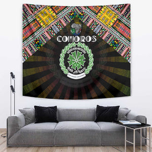 Comoros Roots Tapestry African Pride in Fingerprint and Tribal Colors