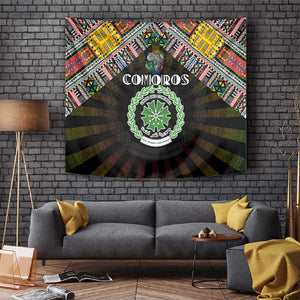 Comoros Roots Tapestry African Pride in Fingerprint and Tribal Colors
