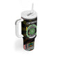 Comoros Roots Tumbler With Handle African Pride in Fingerprint and Tribal Colors