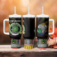 Comoros Roots Tumbler With Handle African Pride in Fingerprint and Tribal Colors