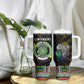 Comoros Roots Tumbler With Handle African Pride in Fingerprint and Tribal Colors