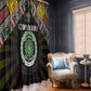 Comoros Roots Window Curtain African Pride in Fingerprint and Tribal Colors