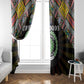 Comoros Roots Window Curtain African Pride in Fingerprint and Tribal Colors