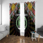Comoros Roots Window Curtain African Pride in Fingerprint and Tribal Colors