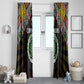 Comoros Roots Window Curtain African Pride in Fingerprint and Tribal Colors