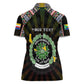 Personalized Comoros Roots Women Polo Shirt African Pride in Fingerprint and Tribal Colors